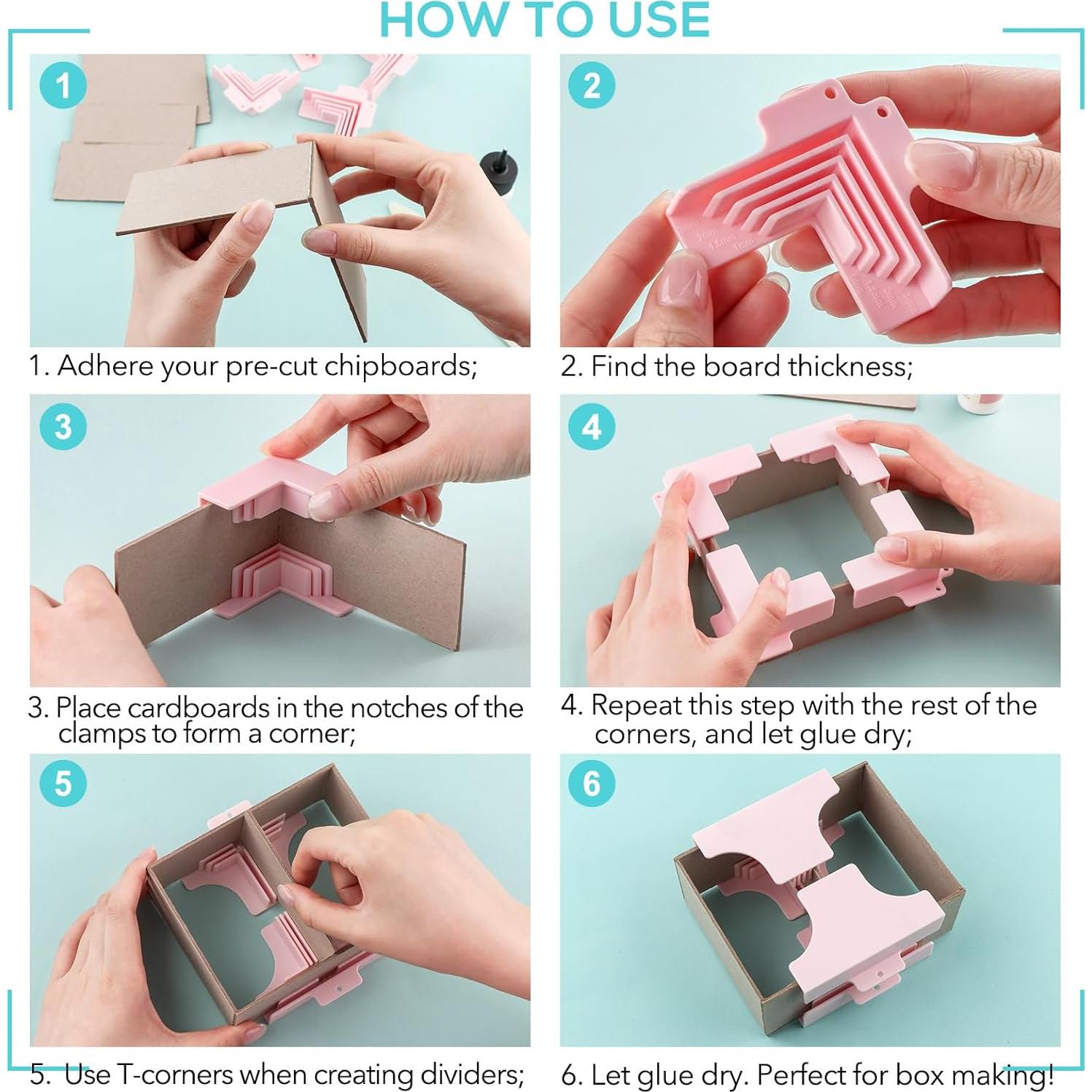 Conjunto de sujeción de esquina BAOFALI 6 piezas para cartón