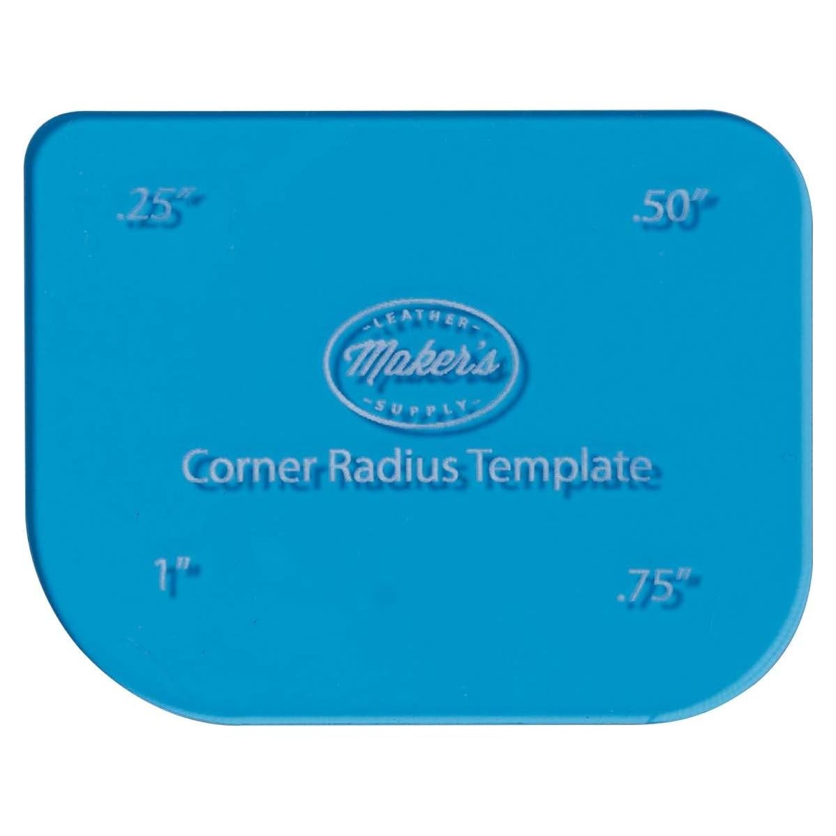 Plantilla de Tarjeta de Radio de Esquina Weaver Leather, Azul