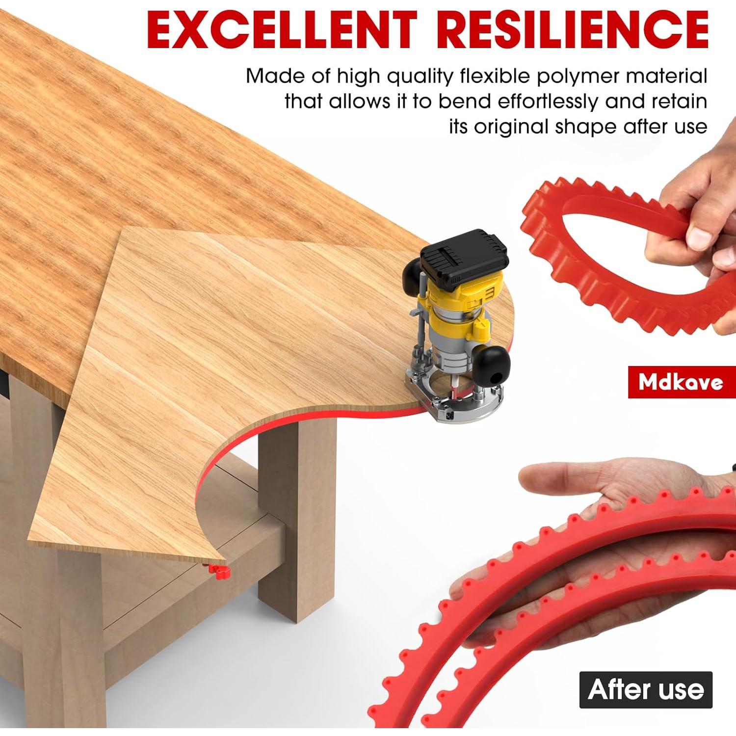 Guía de Bisel Flexible para Router Mdkave 198.12 cm Rojo