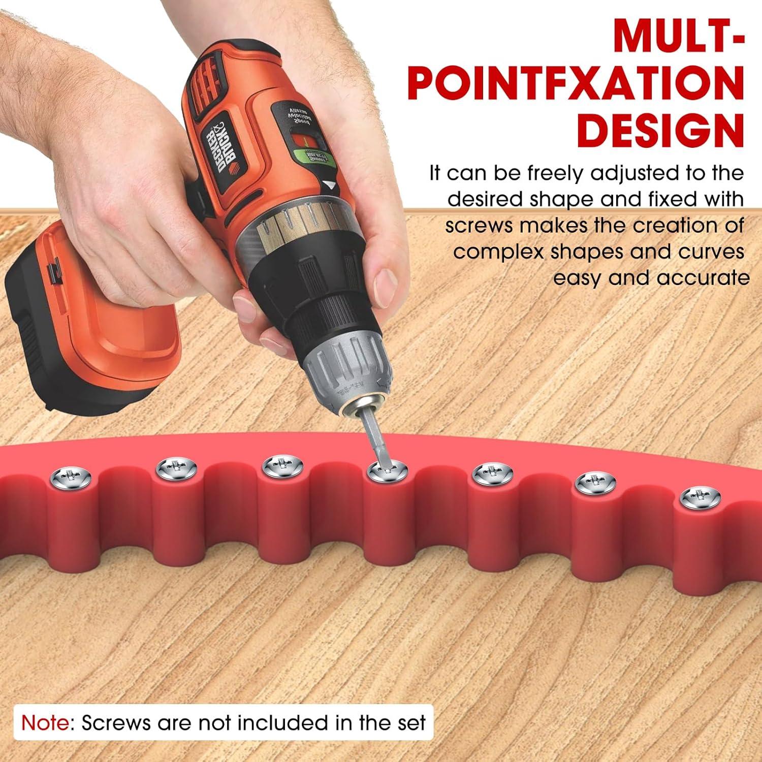 Guía de Bisel Flexible para Router Mdkave 198.12 cm Rojo