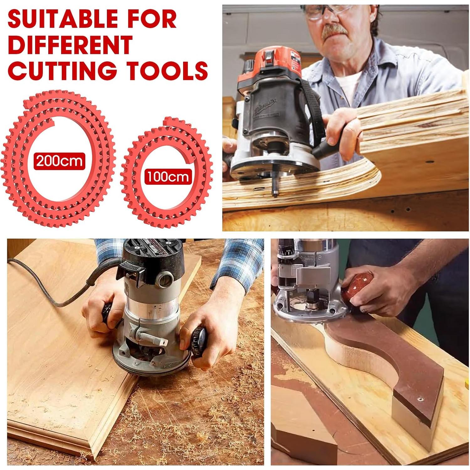 Guía de Bisel Flexible para Router Mdkave 198.12 cm Rojo