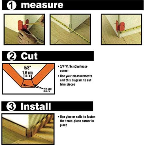 Juego de 2 herramientas de medición para esquinas redondeadas NXPOXS