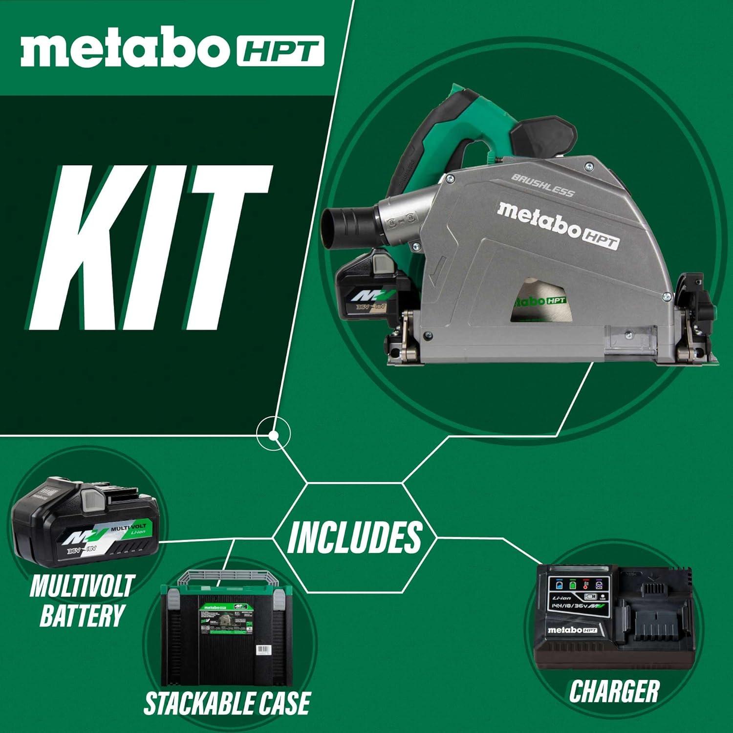 Sierra de Carril Inalámbrica Metabo HPT 36V 6-1/2" Kit