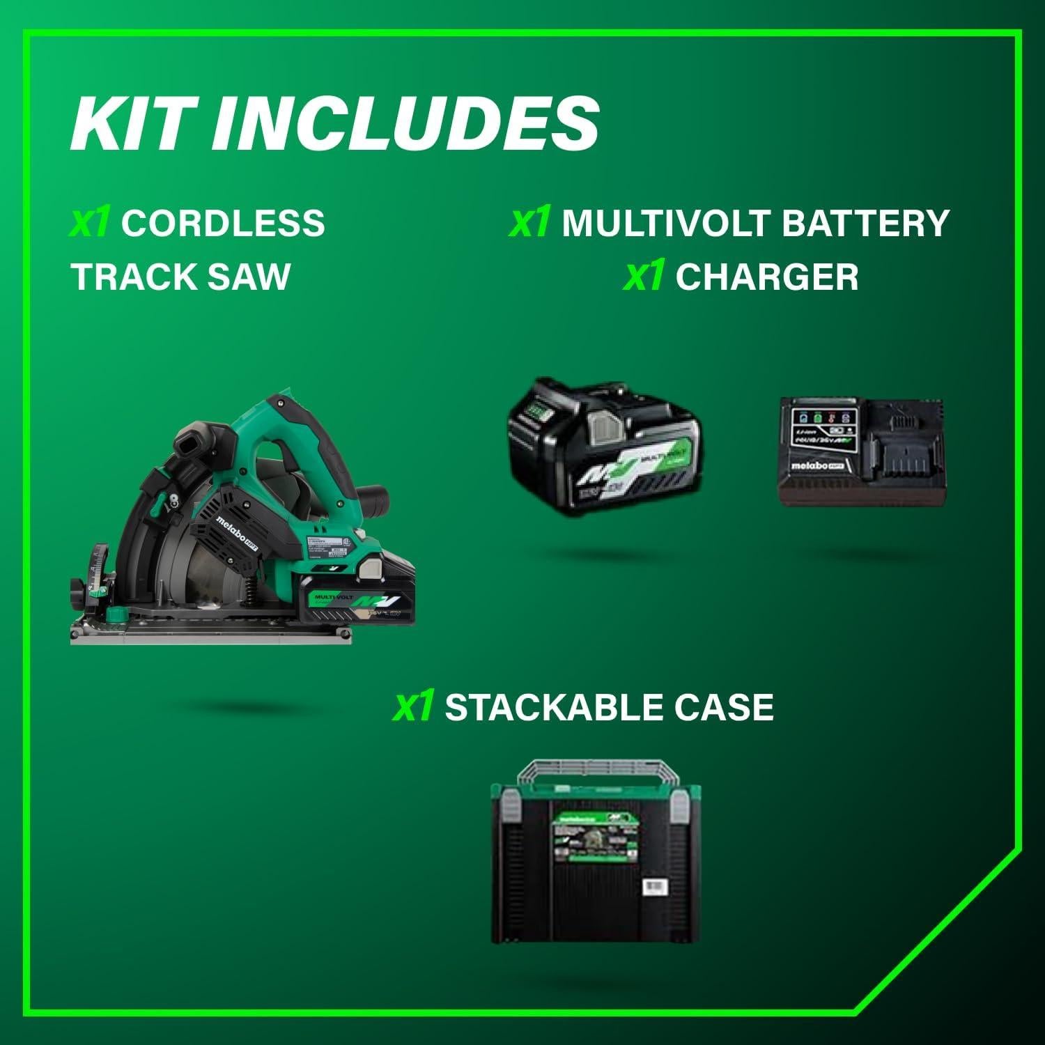 Sierra de Carril Inalámbrica Metabo HPT 36V 6-1/2" Kit