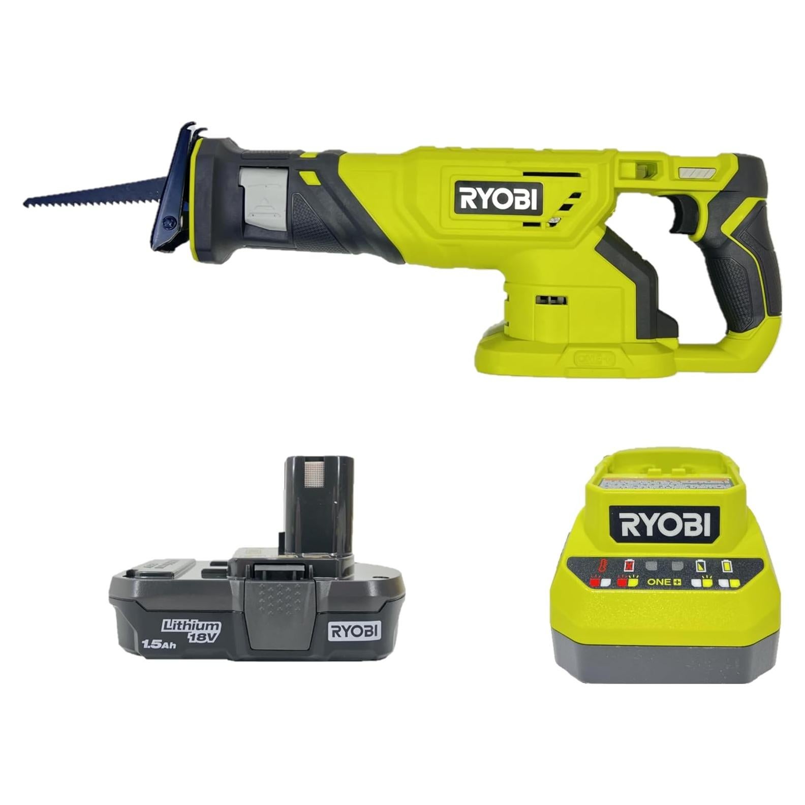 Sierra Recíproca Inalámbrica RYOBI 18V con Batería y Cargador