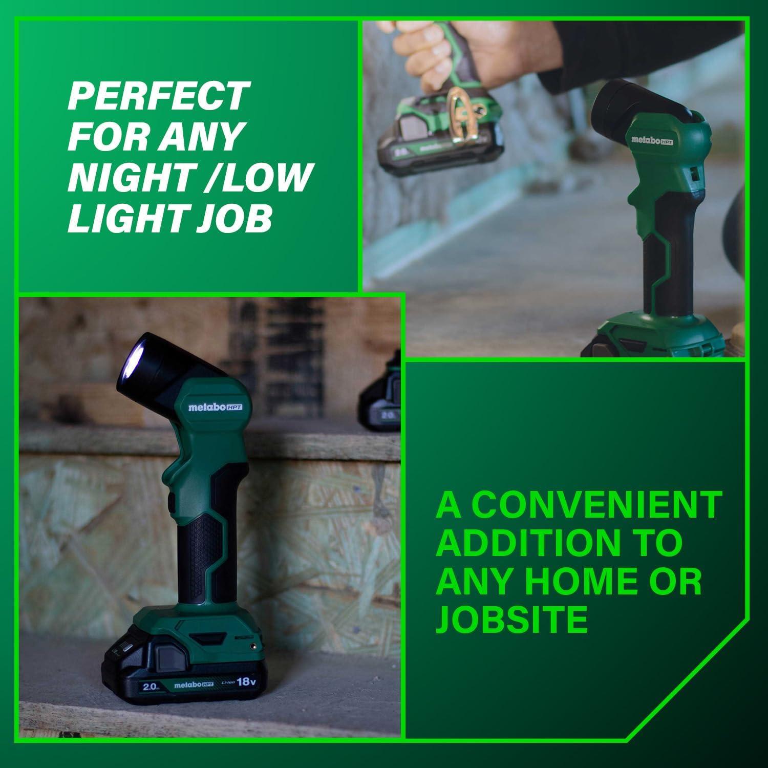 Linterna LED Inalámbrica Metabo HPT 18V MultiVolt 250 Lúmenes