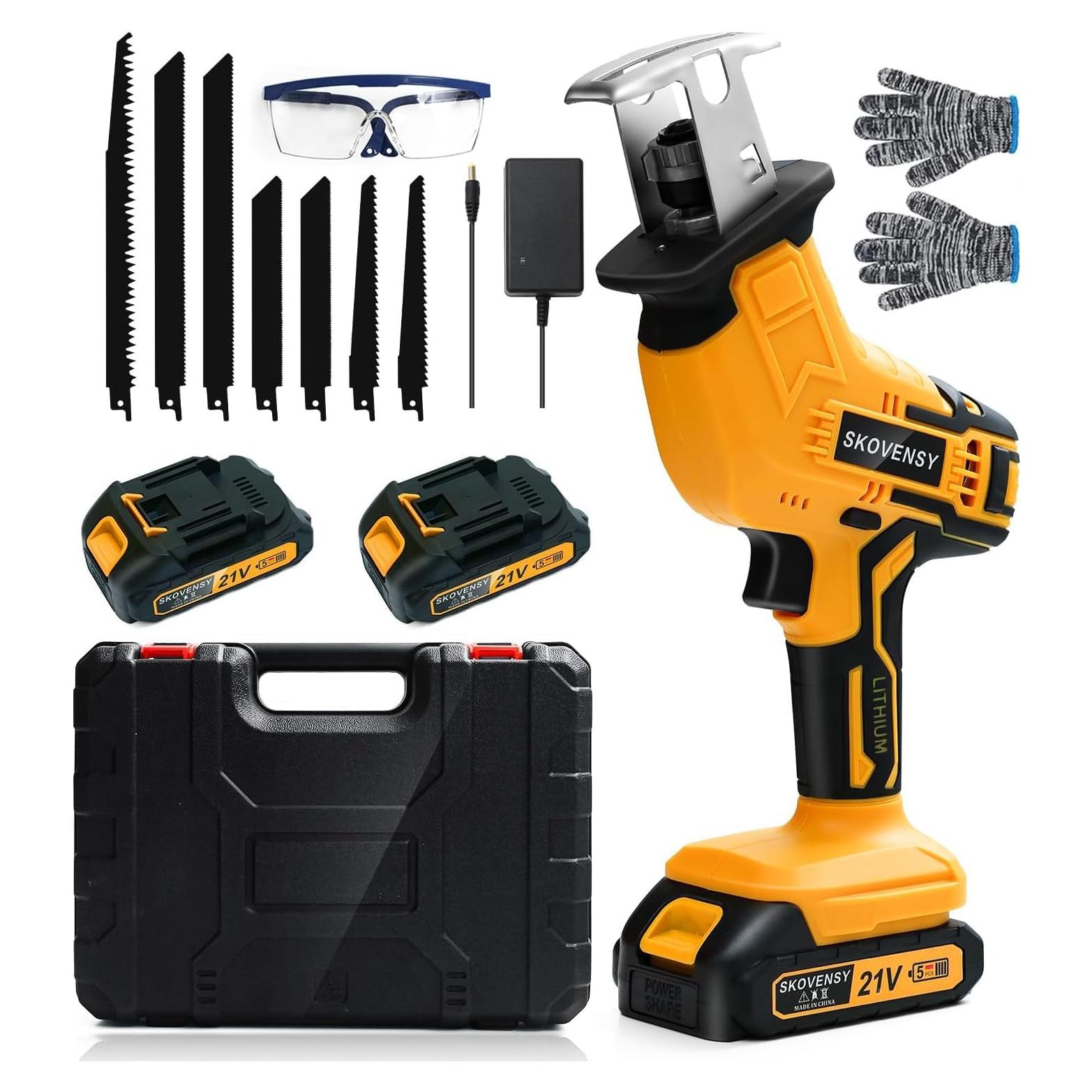 Sierra Recíproca Inalámbrica SKOVENSY 21V con 2 Baterías