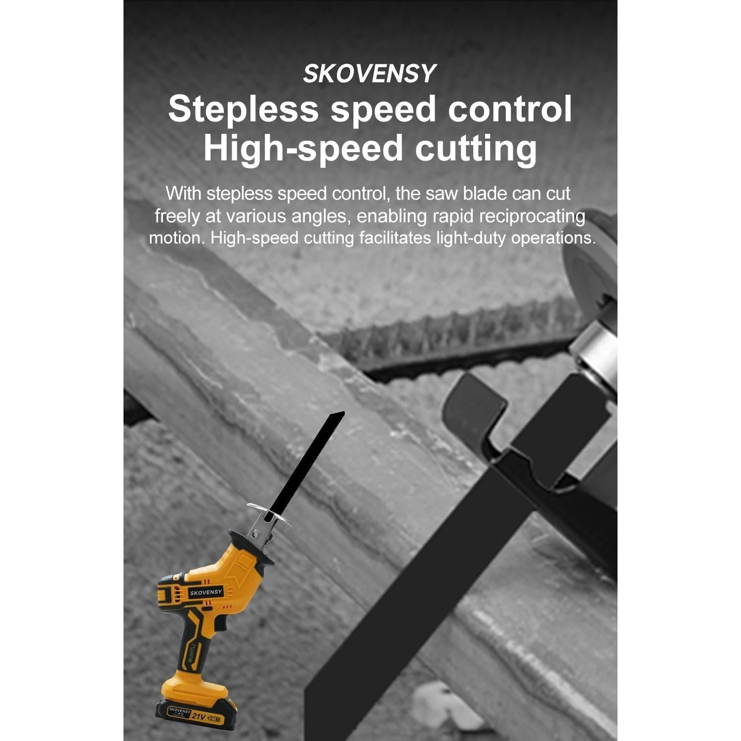 Sierra Recíproca Inalámbrica SKOVENSY 21V con 2 Baterías