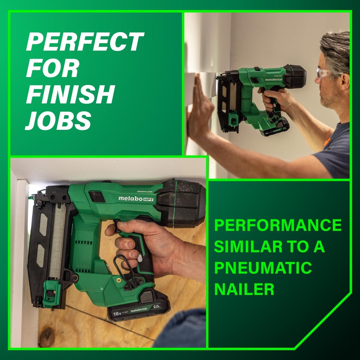 Clavadora de Acabado Metabo HPT 18V Sin Escobillas NT1865DSA