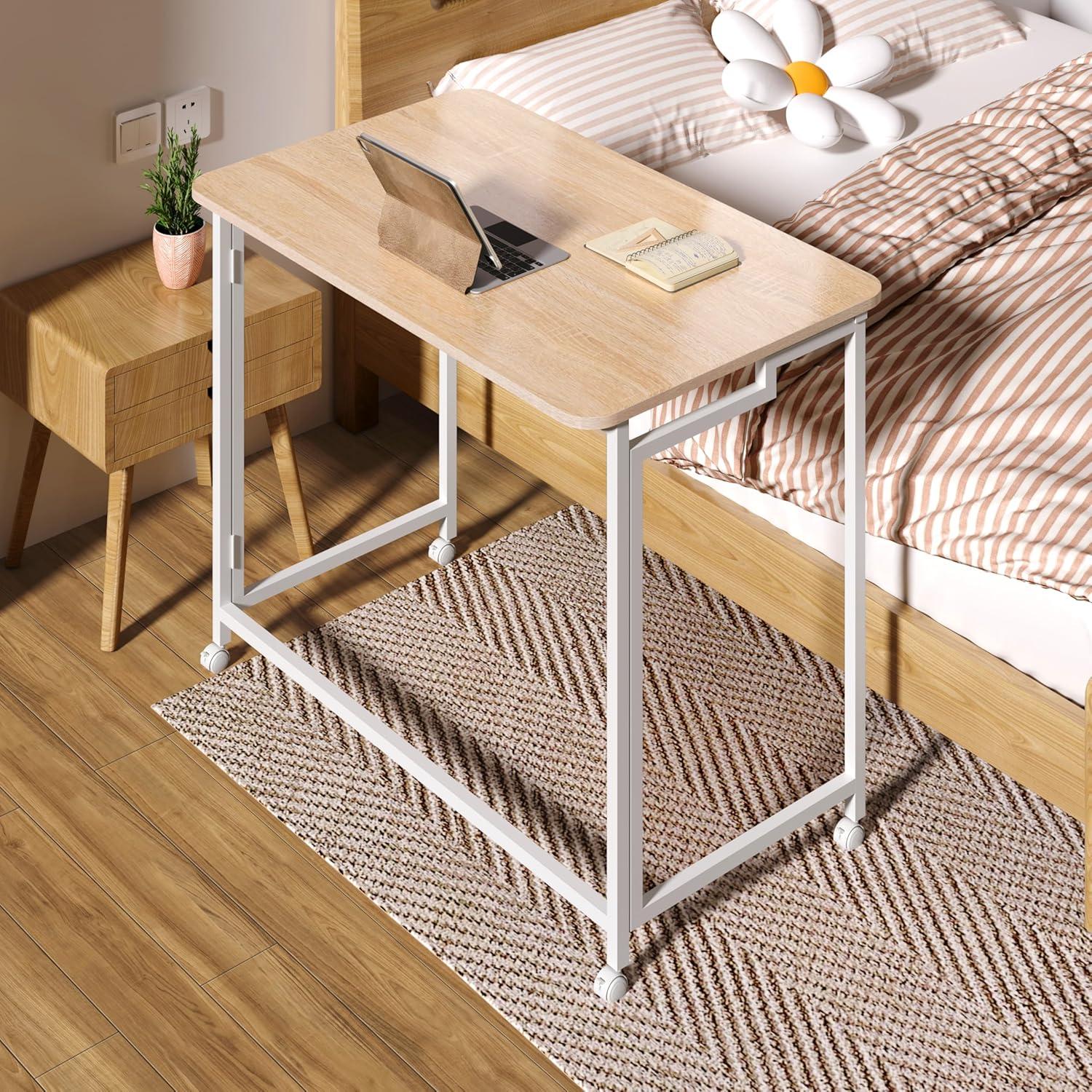 Escritorio Plegable 4NM DD002-4LXZ Natural y Blanco 80 cm