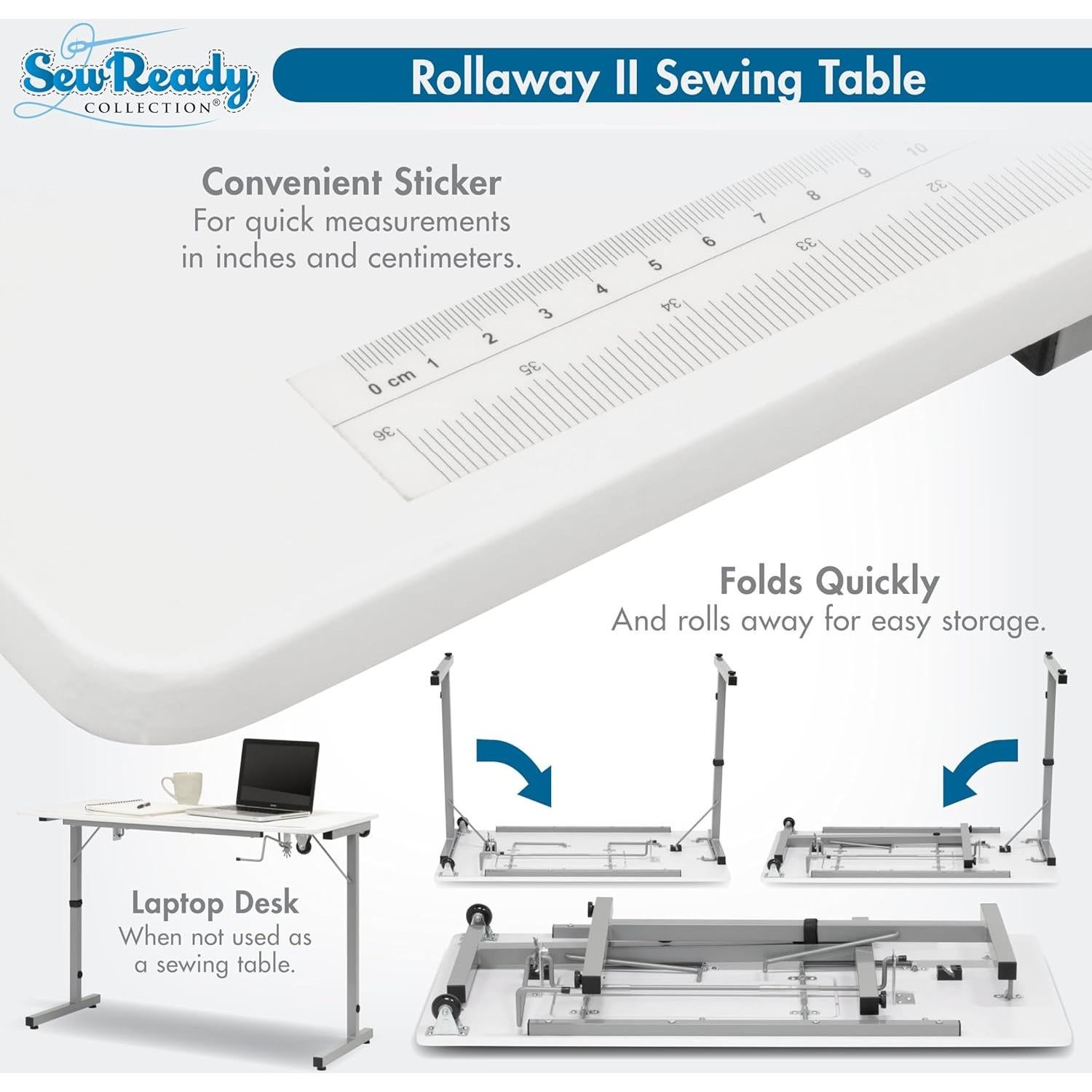 Mesa de Costura Plegable Sew Ready Rollaway II, 102.87x50.8cm