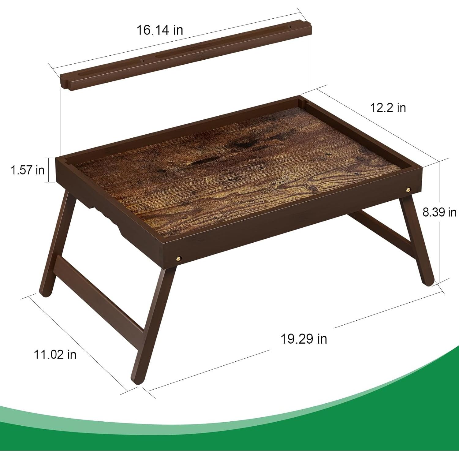 Bandeja de desayuno plegable Promitop de bambú 51.3x28.7cm