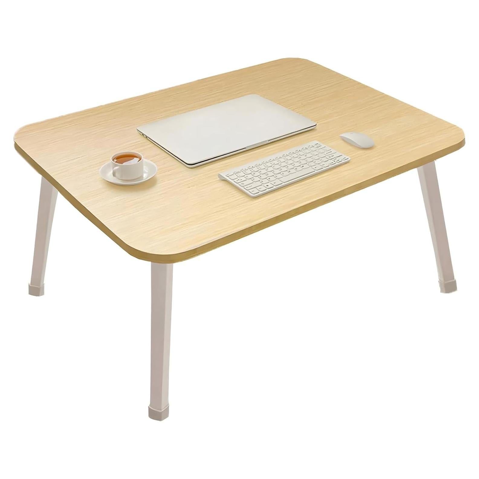 Escritorio Plegable LKBBC para Laptop 60 cm Roble Blanco