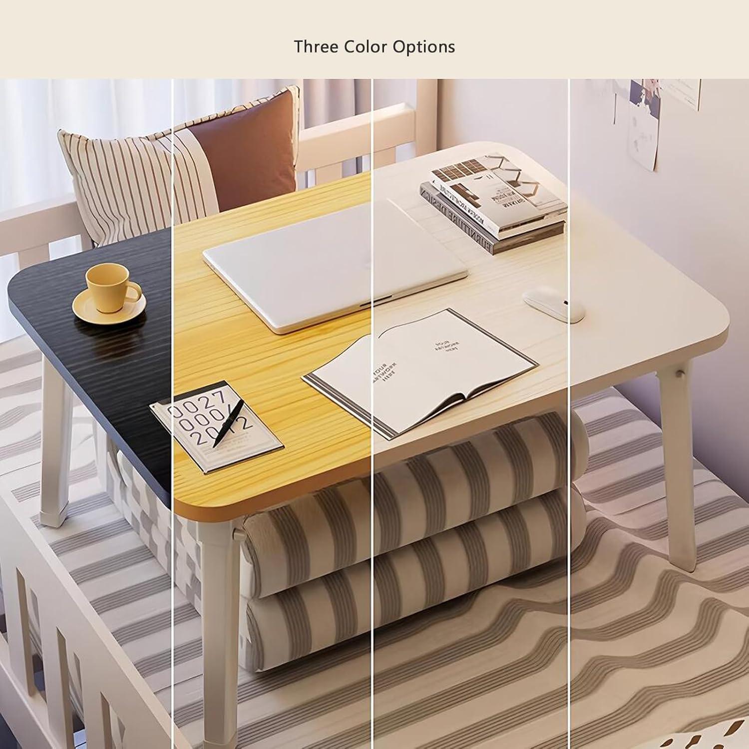 Escritorio Plegable LKBBC para Laptop 60 cm Roble Blanco