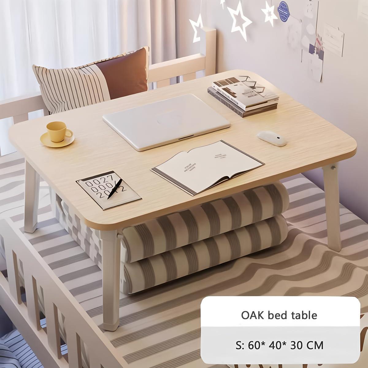 Escritorio Plegable LKBBC para Laptop 60 cm Roble Blanco