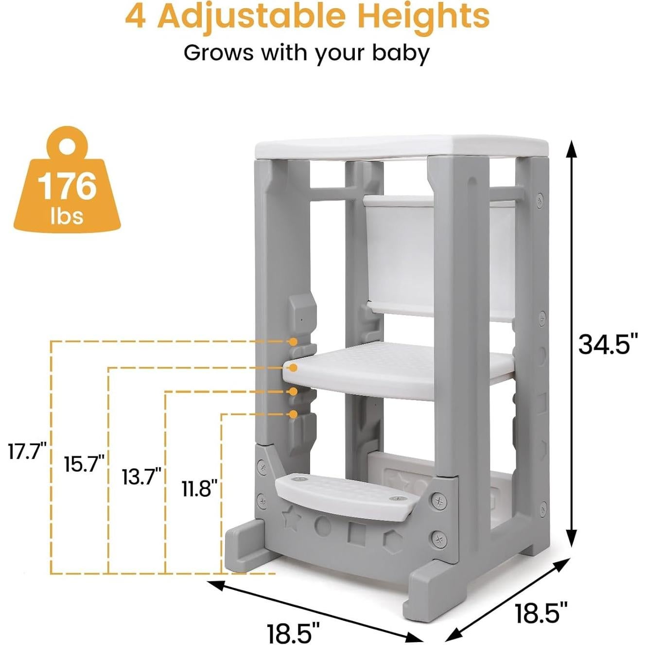 Torre de Aprendizaje ToyBay para Niños con Pizarra Ajustable