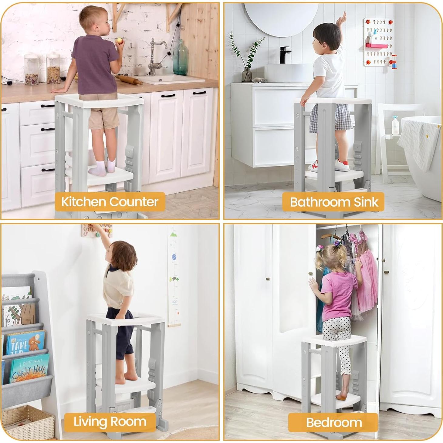 Torre de Aprendizaje ToyBay para Niños con Pizarra Ajustable