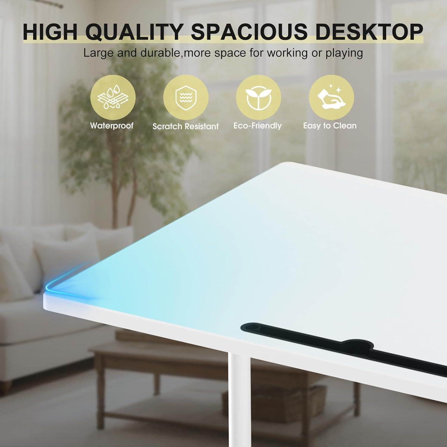 Escritorio de Pie Ajustable Autex AT-SD-Blanco 80x40 cm