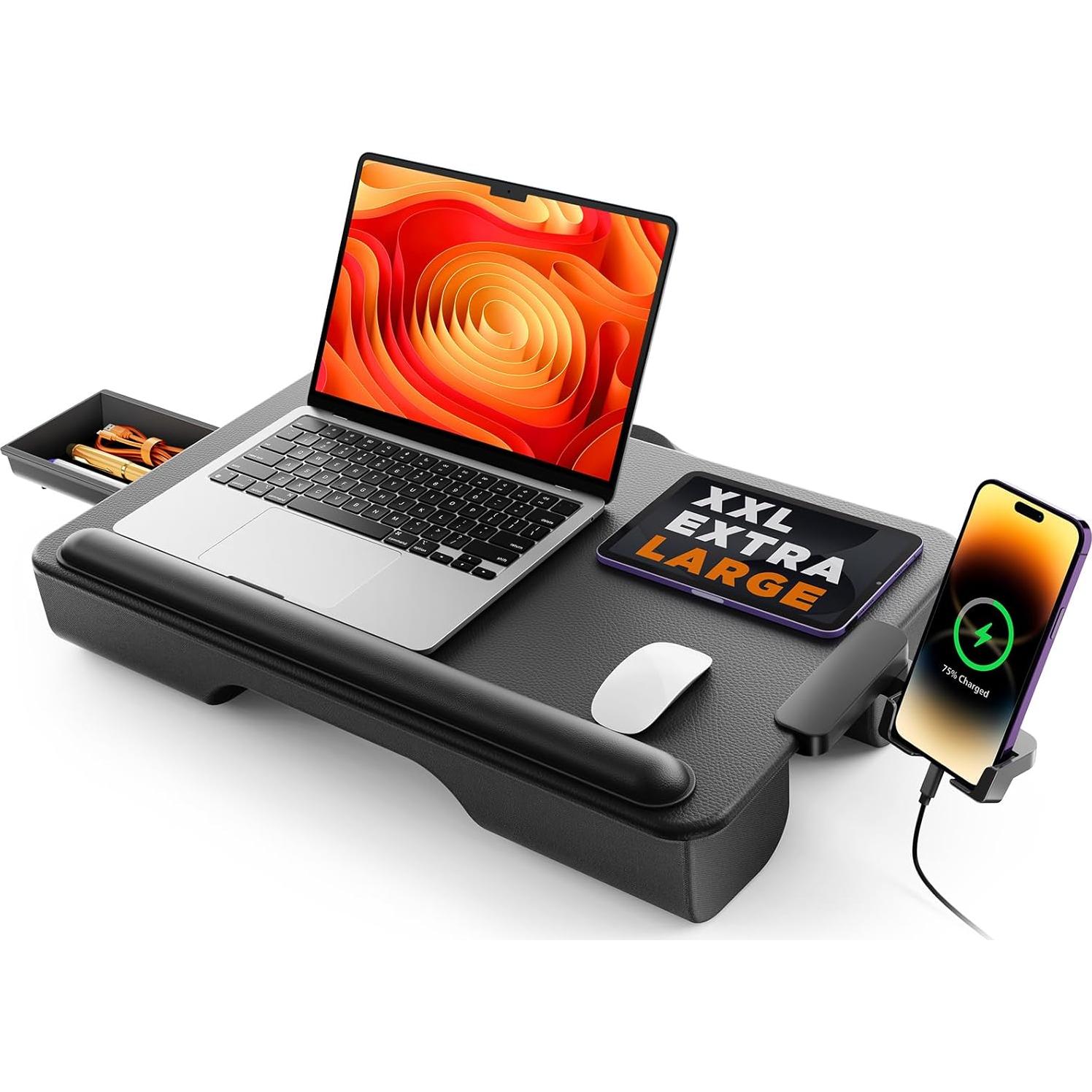 Escritorio Portátil SAIJI para Laptop hasta 43.18 cm con Cajón