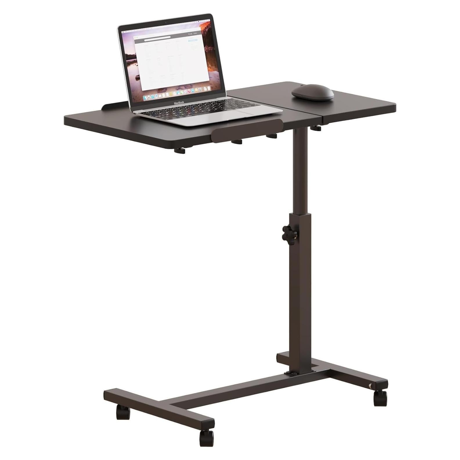 Mesa Sobre la Cama Ajustable JXINONT con Ruedas - Negro