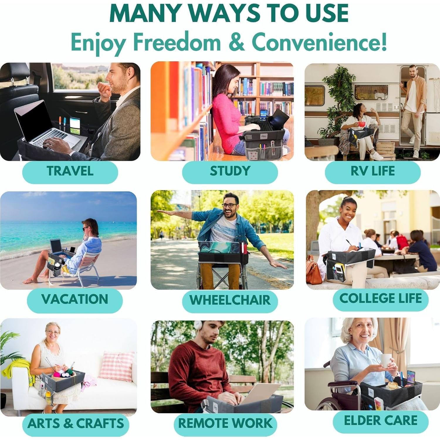 Escritorio portátil CERIZONA para laptop hasta 15.6" negro