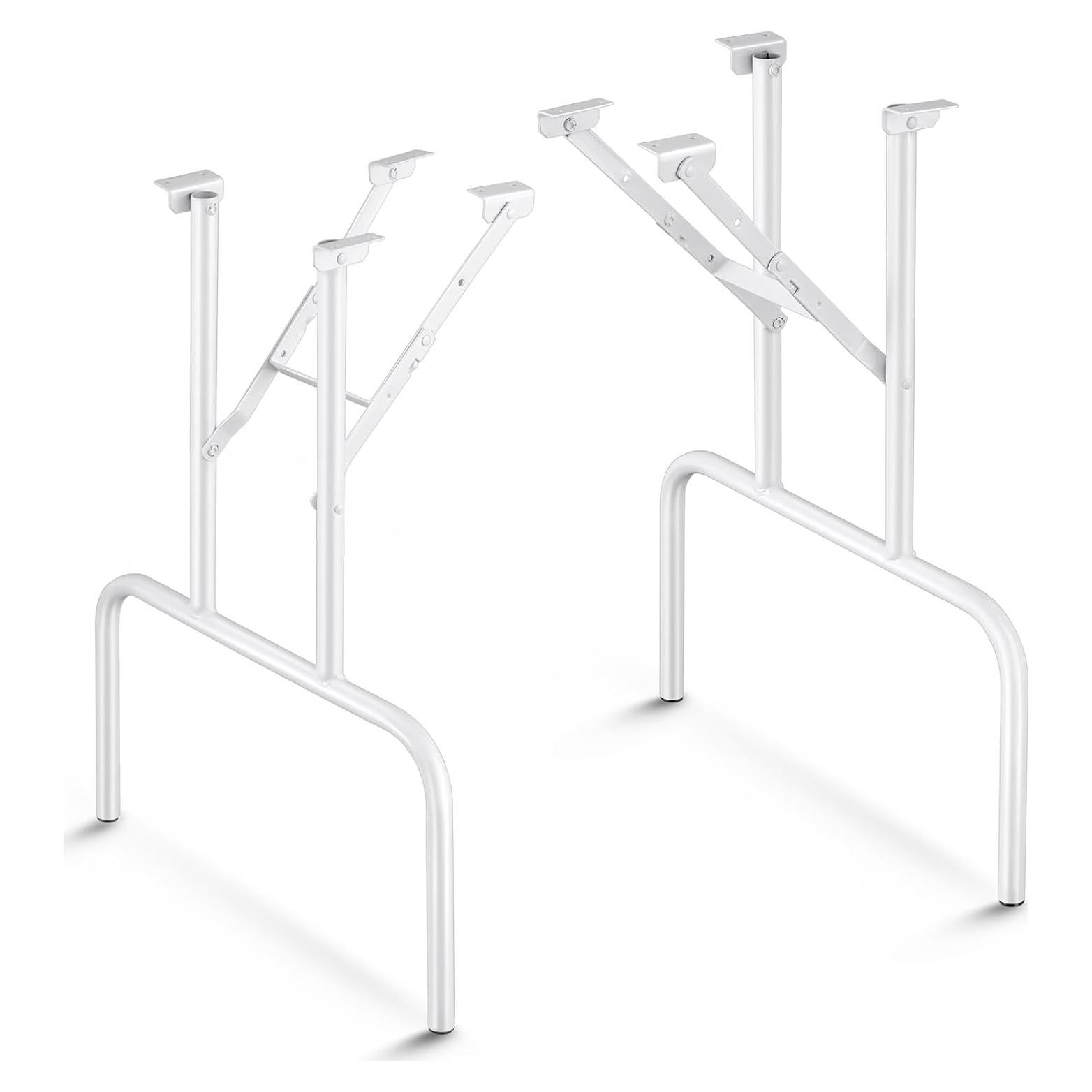 Patas de Mesa Plegables Tandefio 2 Pcs 73.66 cm Acero Blanco