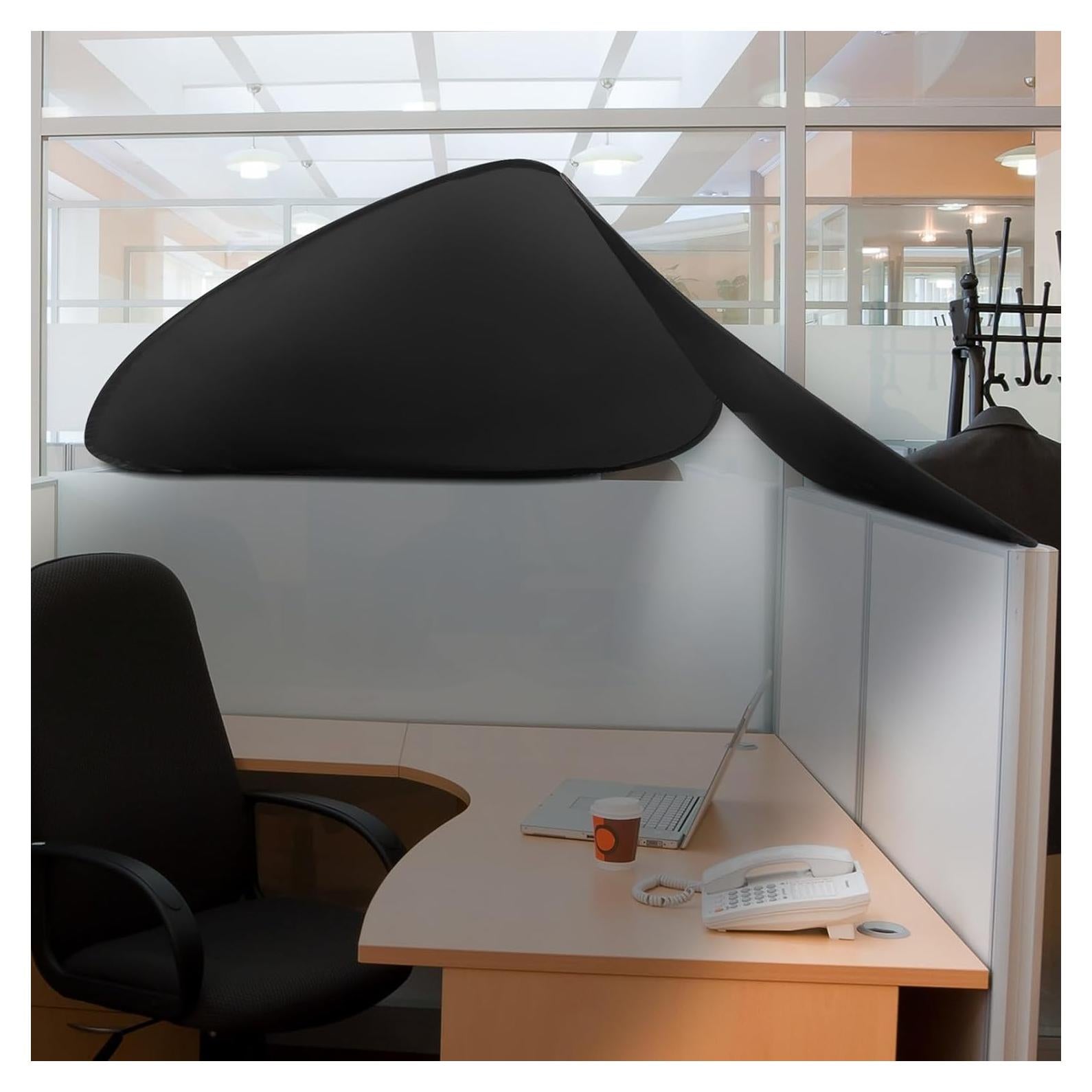 Sombra de Cubículo Plegable Juexica 75 cm Negra para Oficina