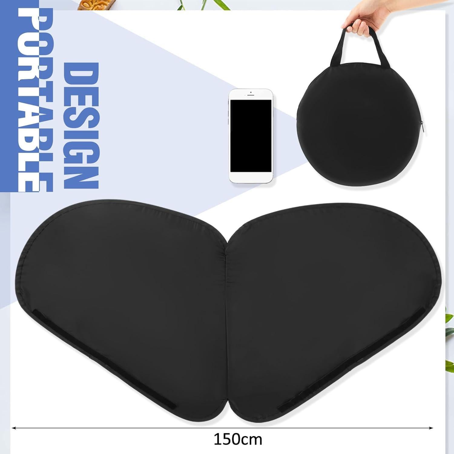 Sombra de Cubículo Plegable Juexica 75 cm Negra para Oficina