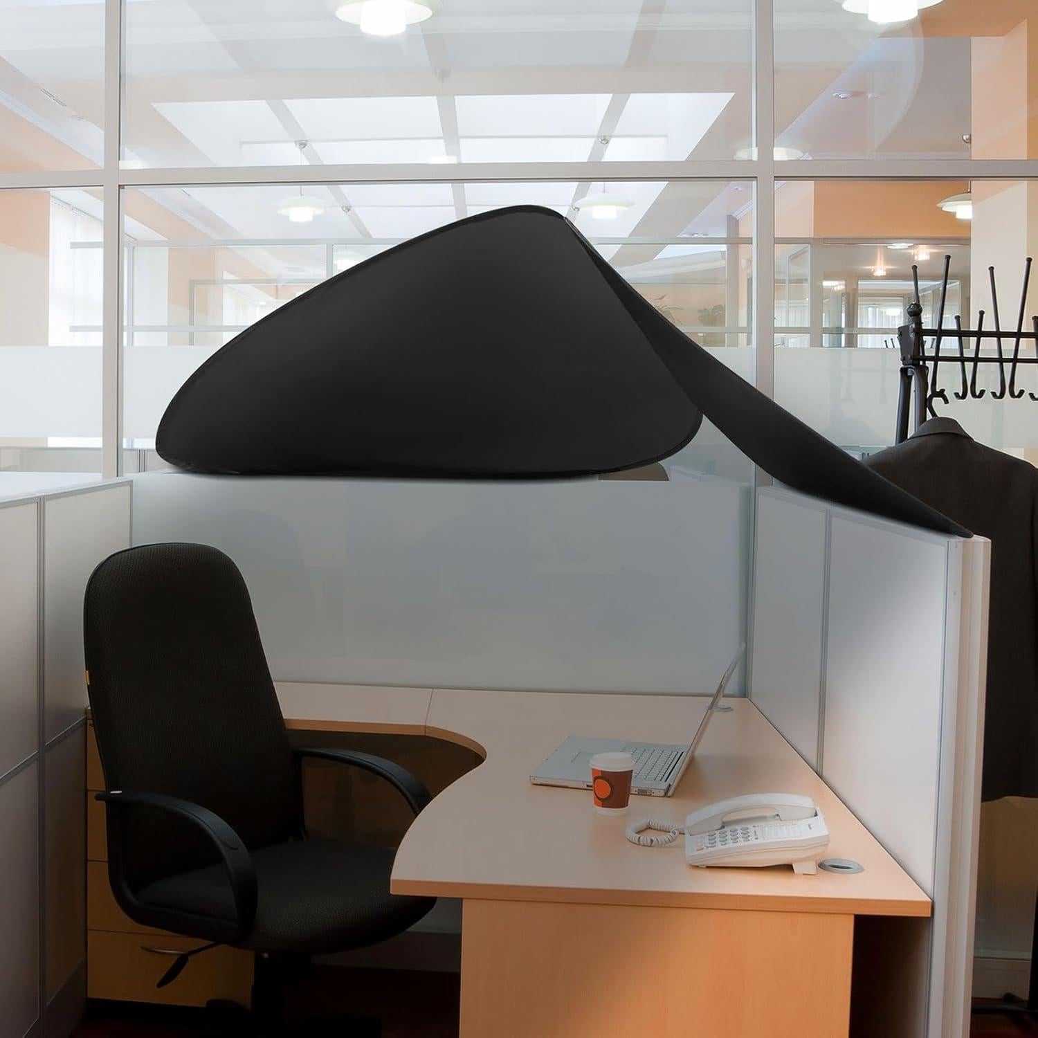 Sombra de Cubículo Plegable Juexica 75 cm Negra para Oficina