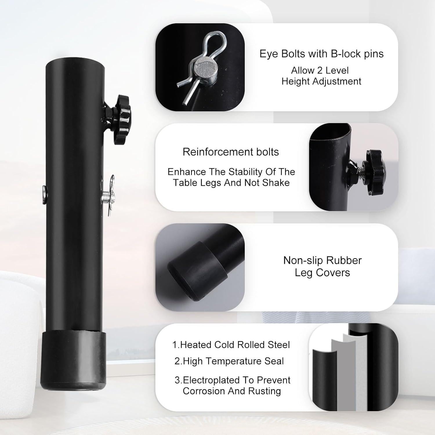 Elevadores de Mesa Plegable TOWEBOORY - 4 Piezas Ajustables