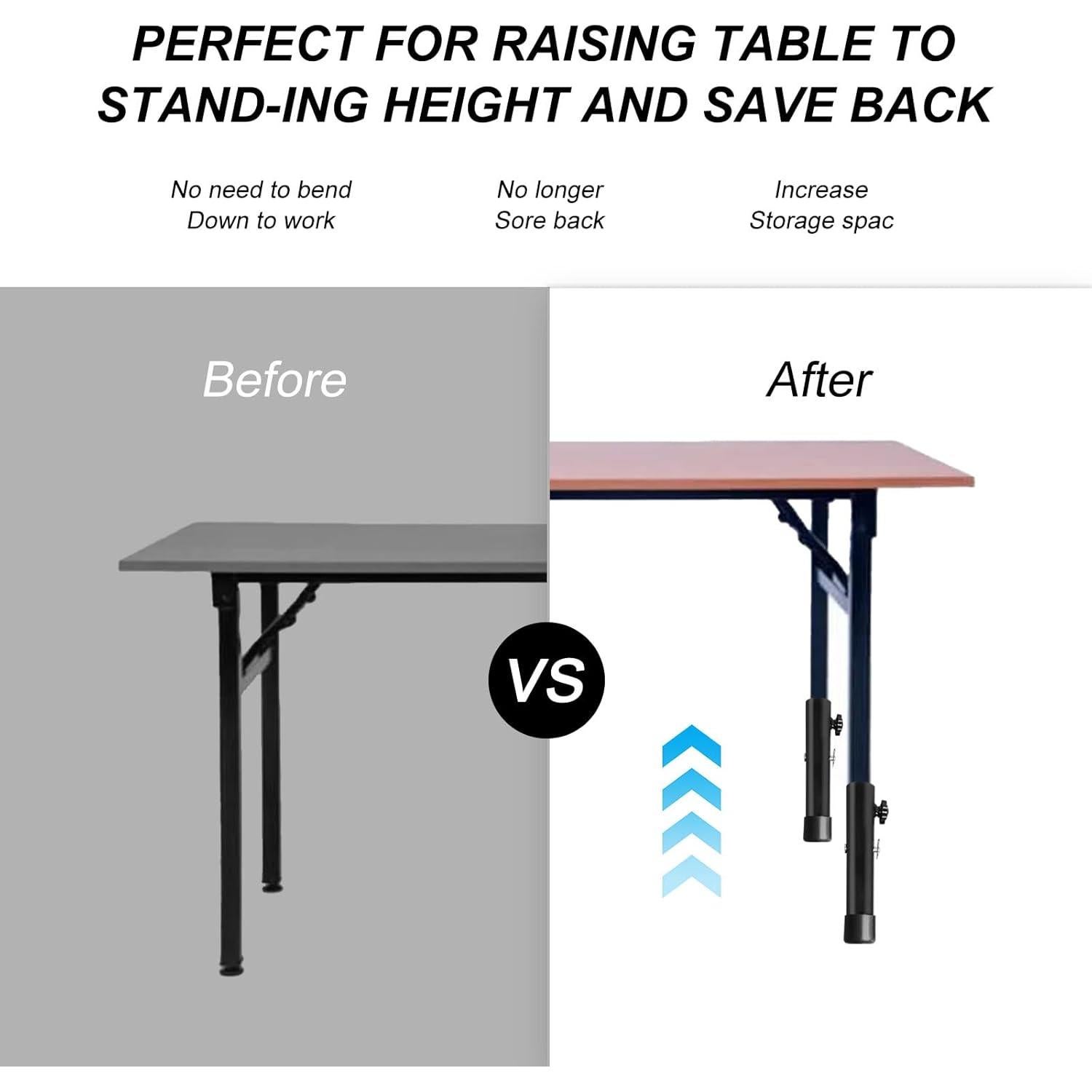 Elevadores de Mesa Plegable TOWEBOORY - 4 Piezas Ajustables