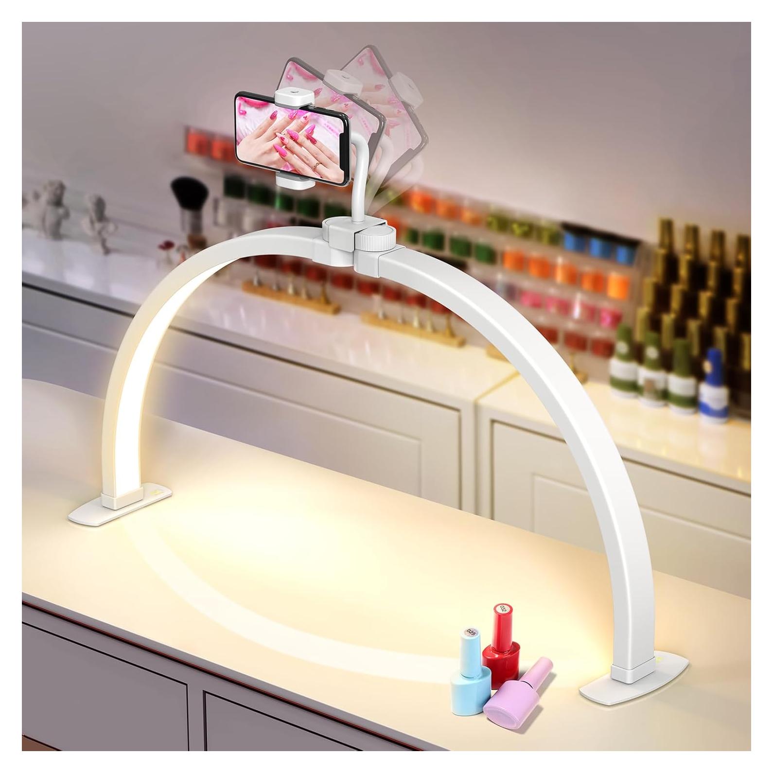 Lámpara de Escritorio Media Luna Yokilly 73.66 cm con Soporte