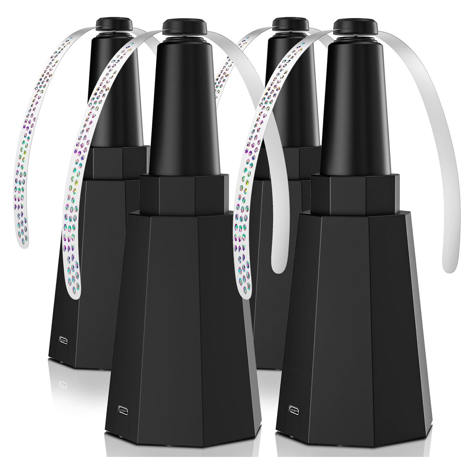 Ventiladores Recargables Grete Gotye 4PC Negro Plegables