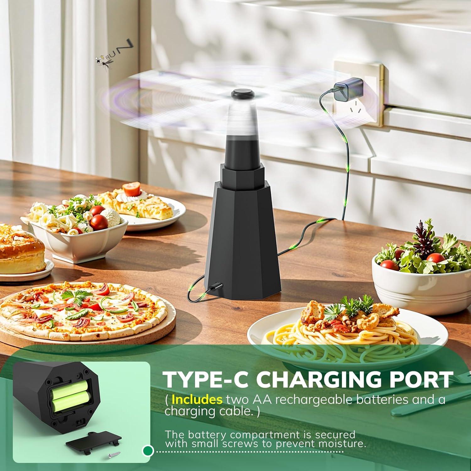 Ventiladores Recargables Grete Gotye 4PC Negro Plegables