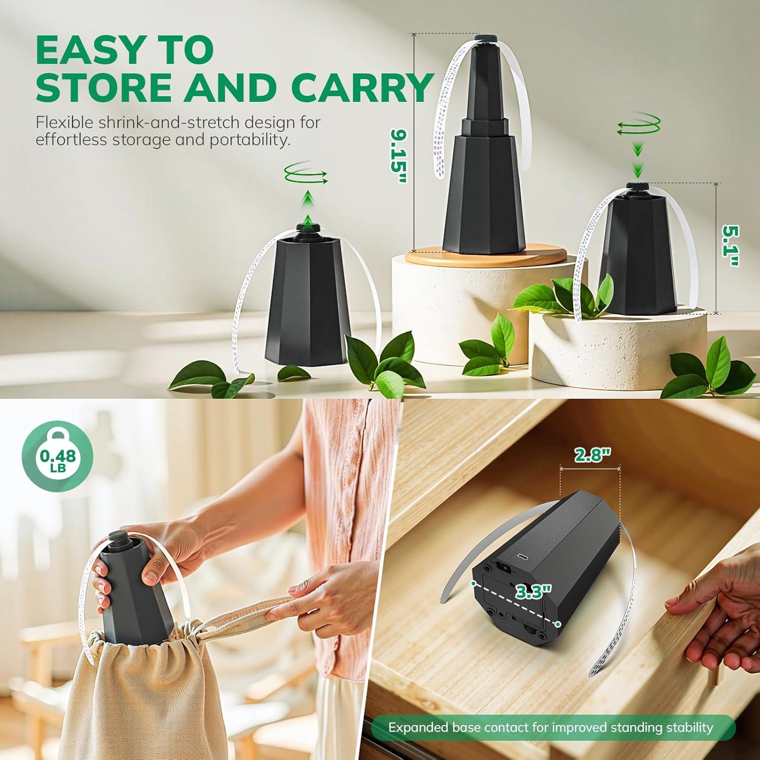 Ventiladores Recargables Grete Gotye 4PC Negro Plegables