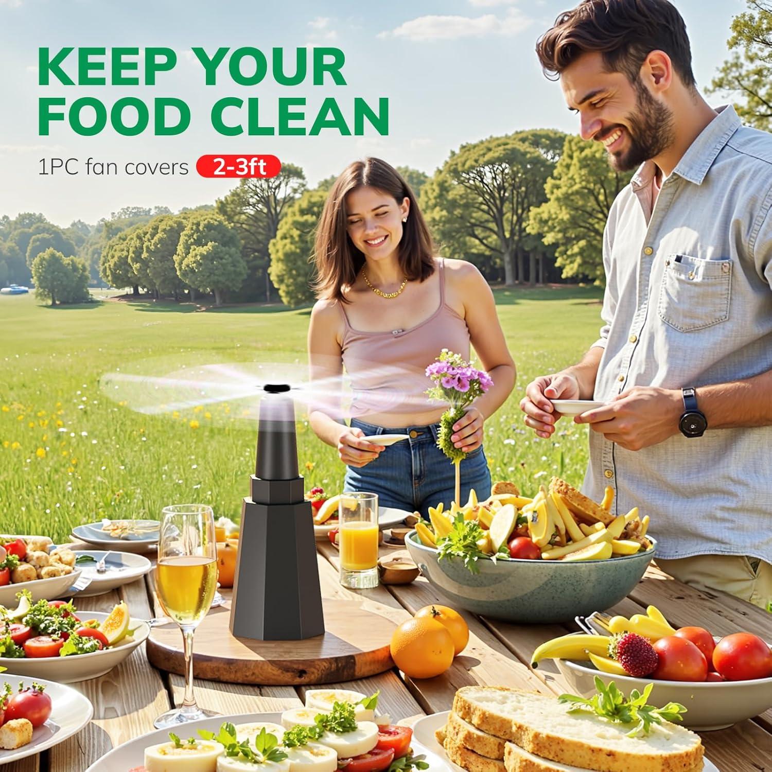 Ventiladores Recargables Grete Gotye 4PC Negro Plegables