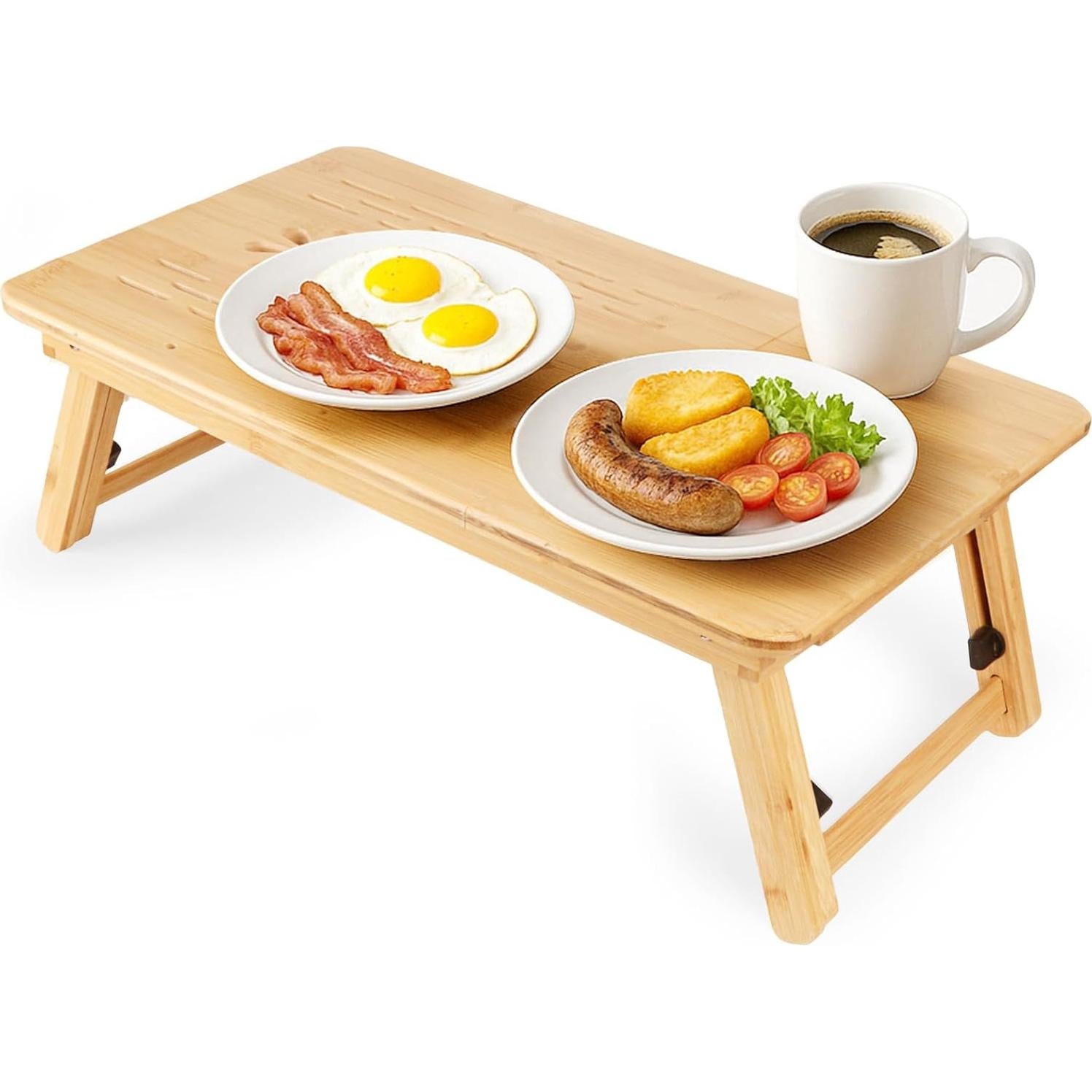 Escritorio Plegable de Bambú Usofhaus con Cajón Ajustable 49.5x29.5cm