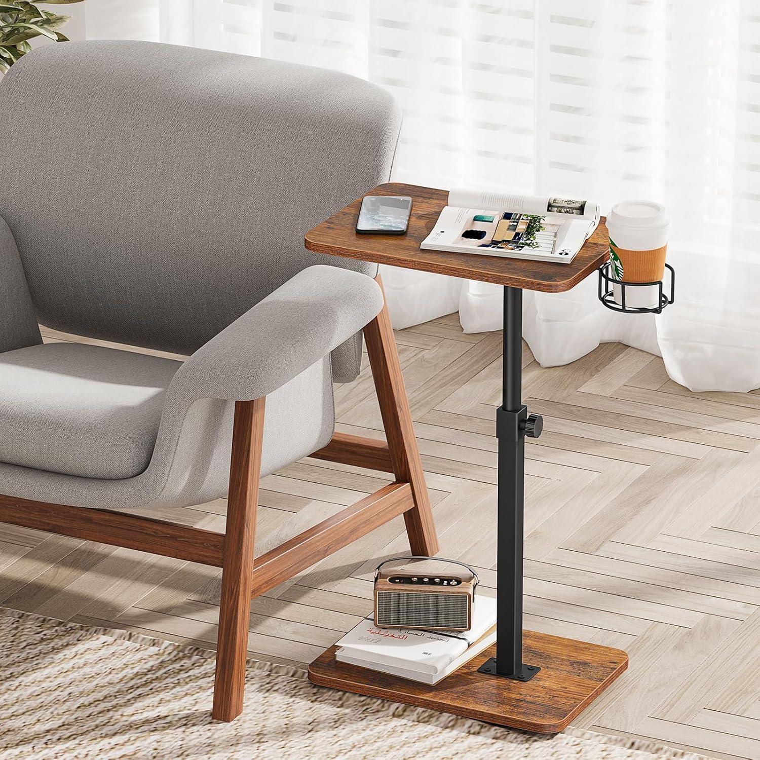 Mesa de bandeja para TV Giikin ajustable 43.9-76.2 cm marrón