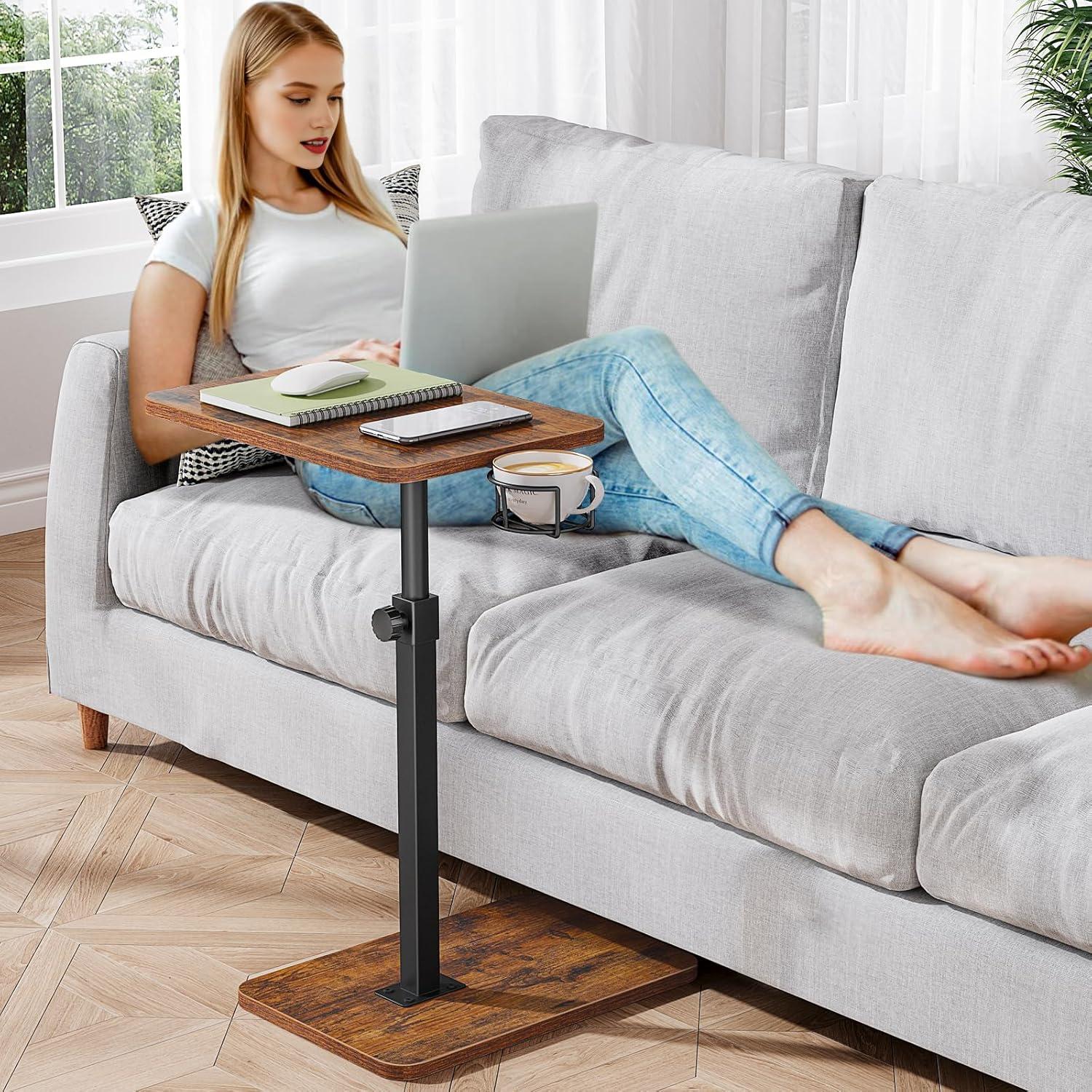 Mesa de bandeja para TV Giikin ajustable 43.9-76.2 cm marrón