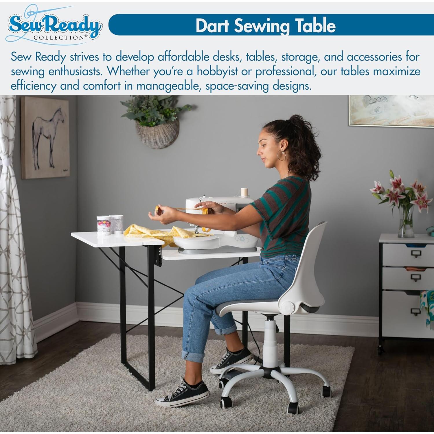 Mesa de Trabajo Sew Ready Dart Plegable para Manualidades 58.42x104.14 cm