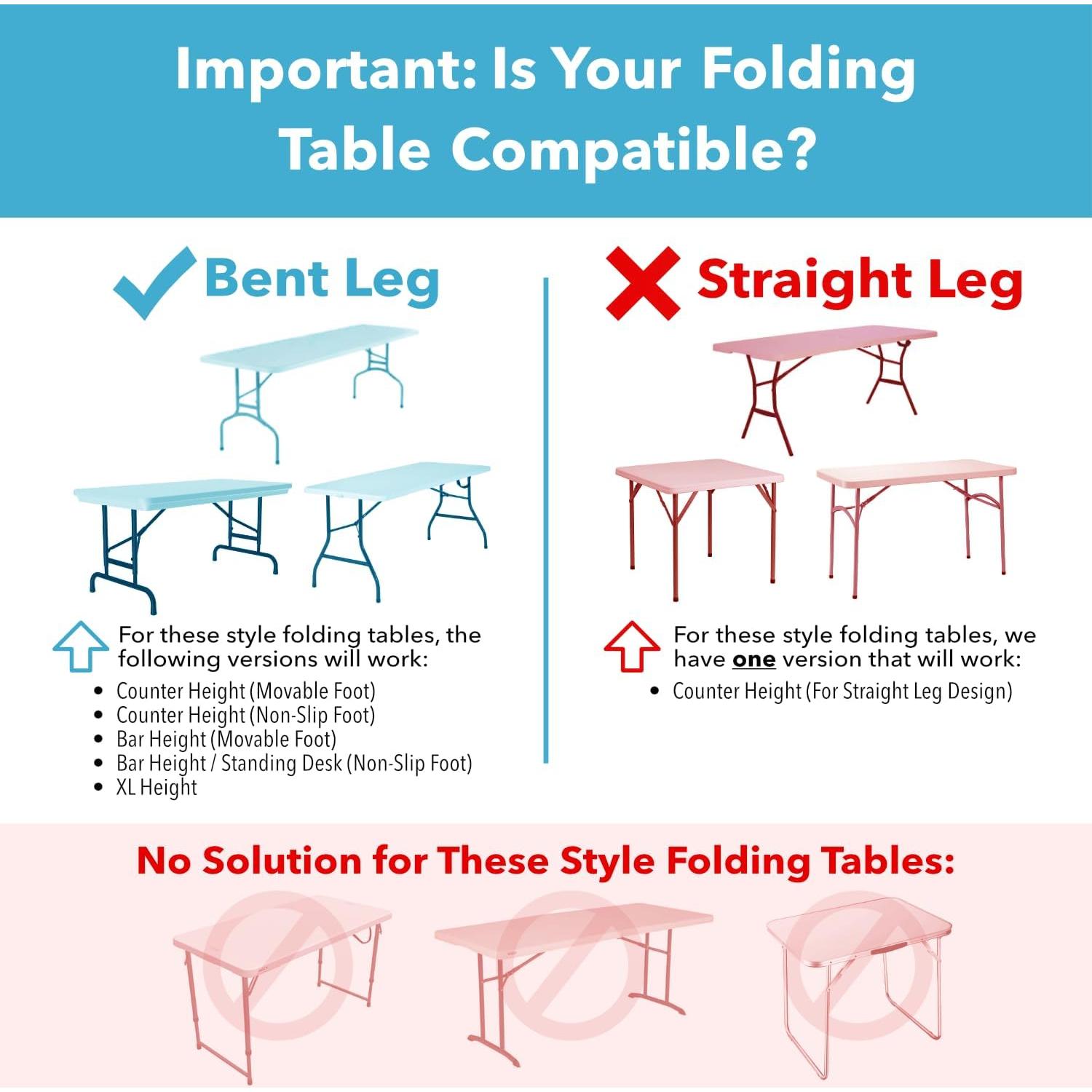 Elevadores de Mesa Plegable Lift Your Table® - Altura de Bar - Juego de 4