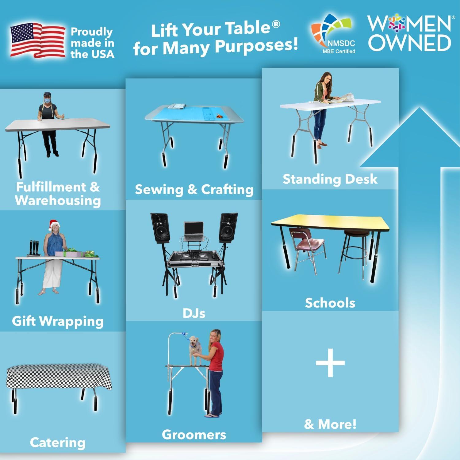 Elevadores de Mesa Plegable Lift Your Table® - Altura de Bar - Juego de 4