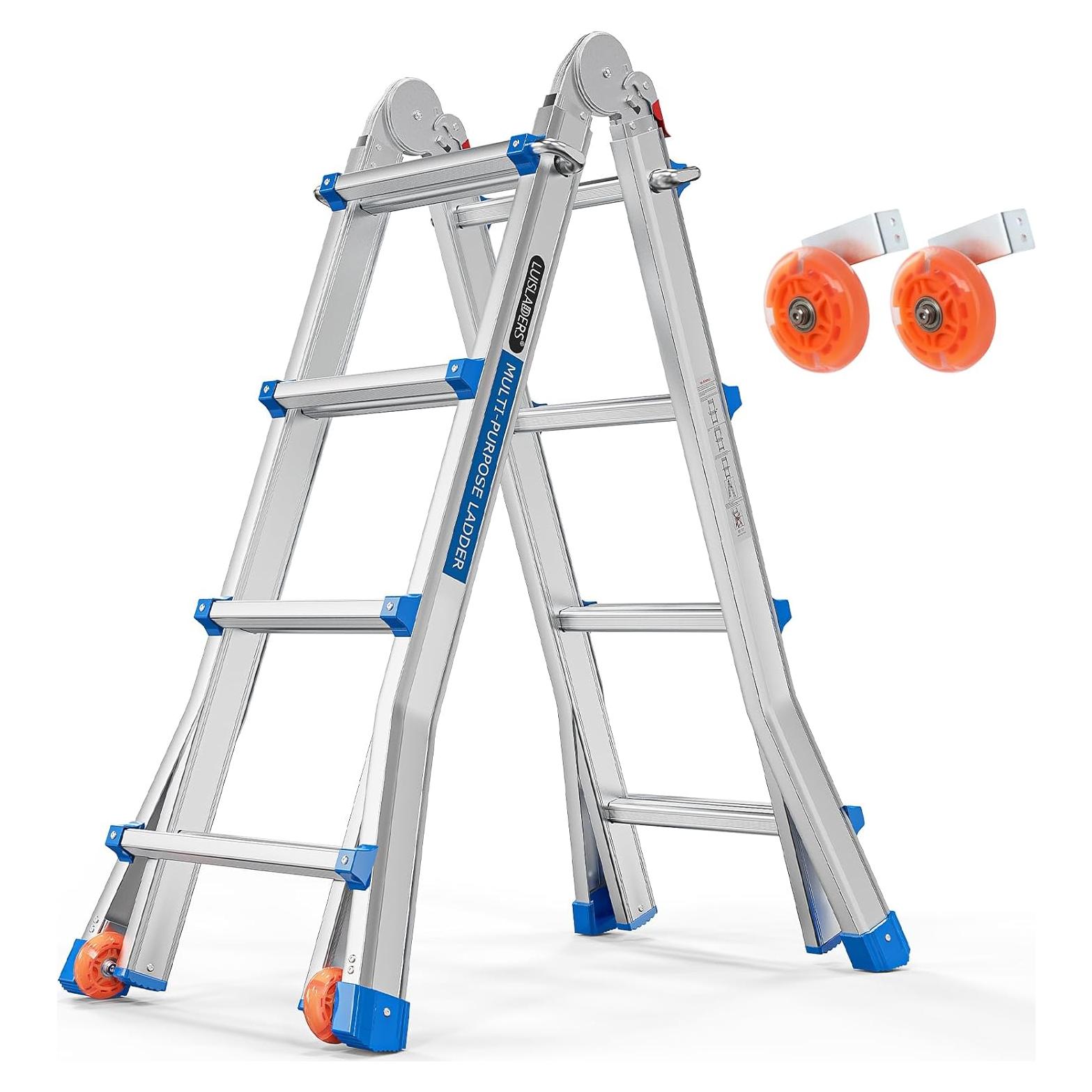 Escalera Telescópica LUISLADDERS 4 Peldaños 5.18 m Aluminio