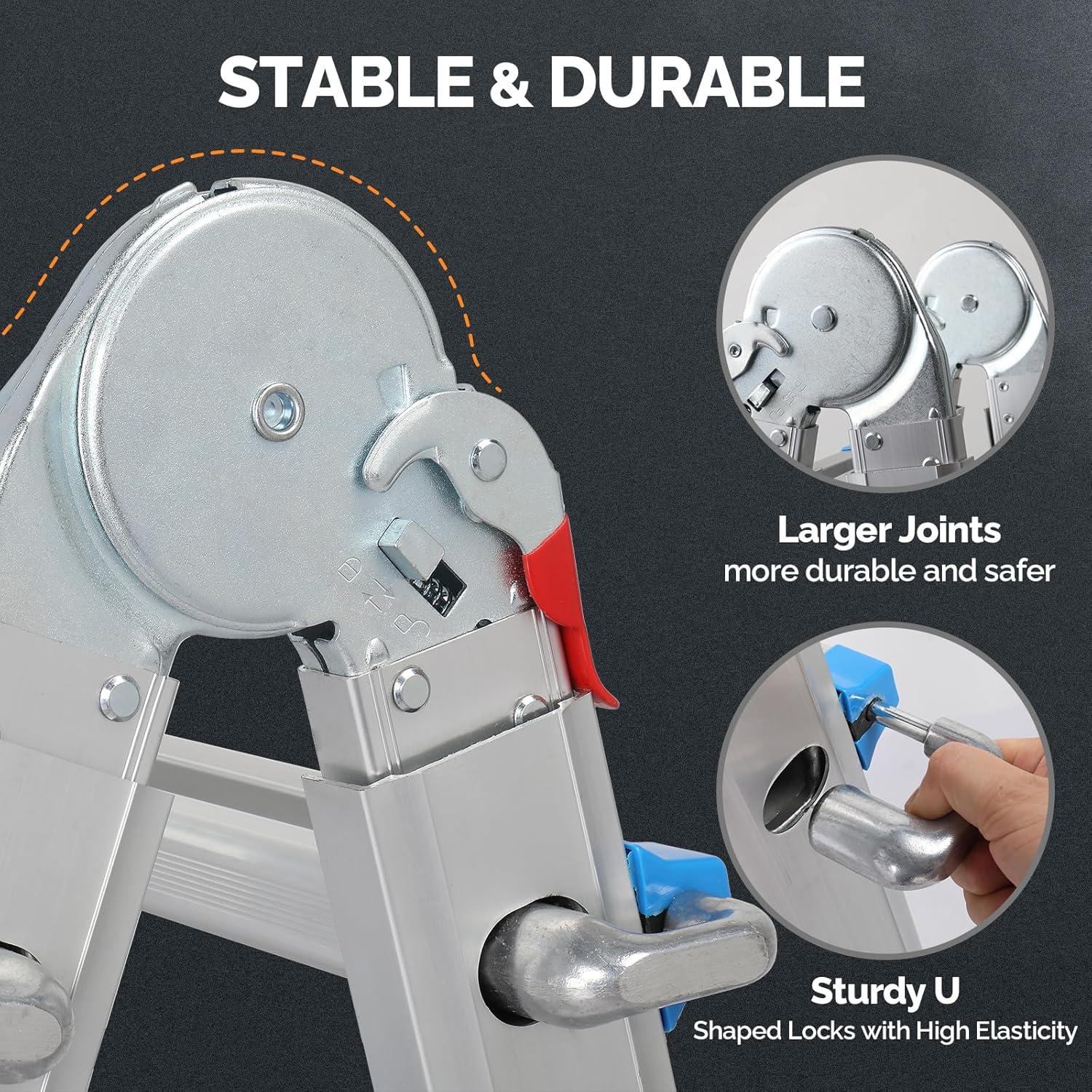 Escalera Telescópica LUISLADDERS 4 Peldaños 5.18 m Aluminio