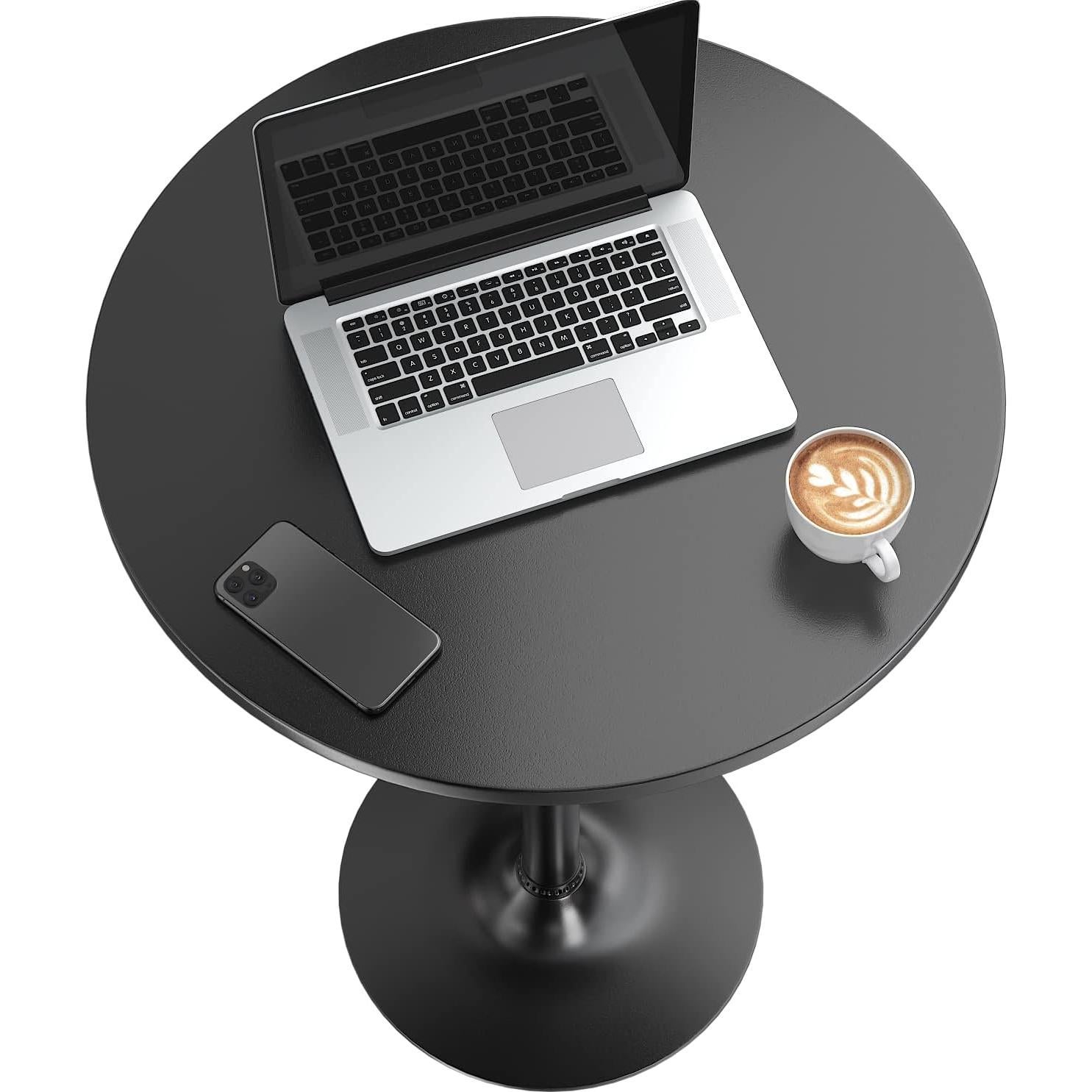 Mesa de Bar Redonda Furmax 60.4 cm Altura 100.3 cm Negra