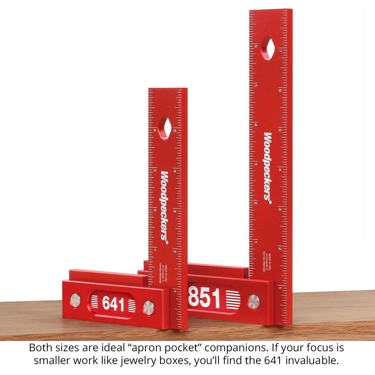 Juego de Escuadras de Carpintería Woodpeckers 15.24 y 20.32 cm