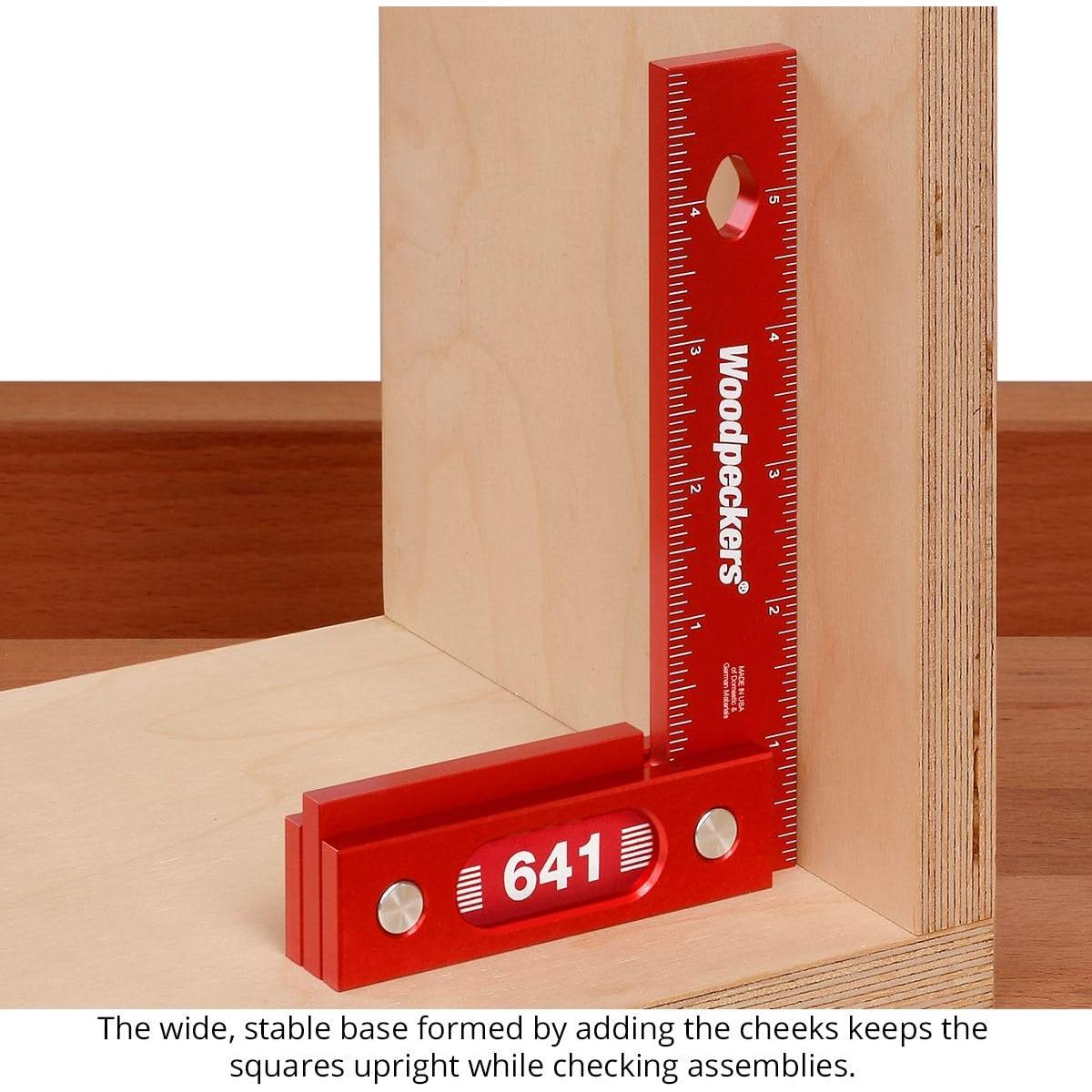 Juego de Escuadras de Carpintería Woodpeckers 15.24 y 20.32 cm