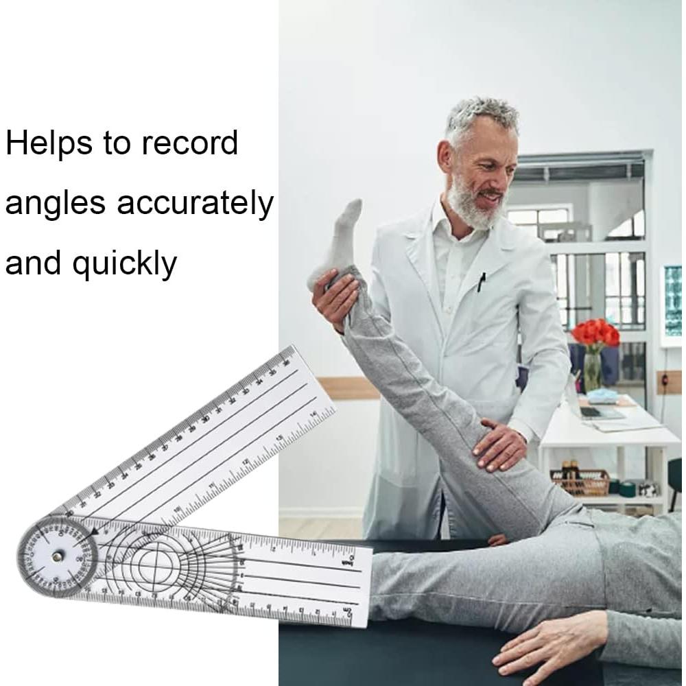 Goniómetro de Plástico Transparente HZX 17.78 cm 360 Grados