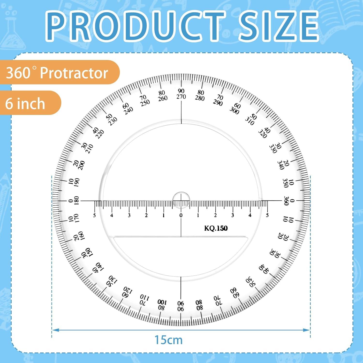Juego de 2 Transportadores Zonon 15.24 cm Plástico Transparente