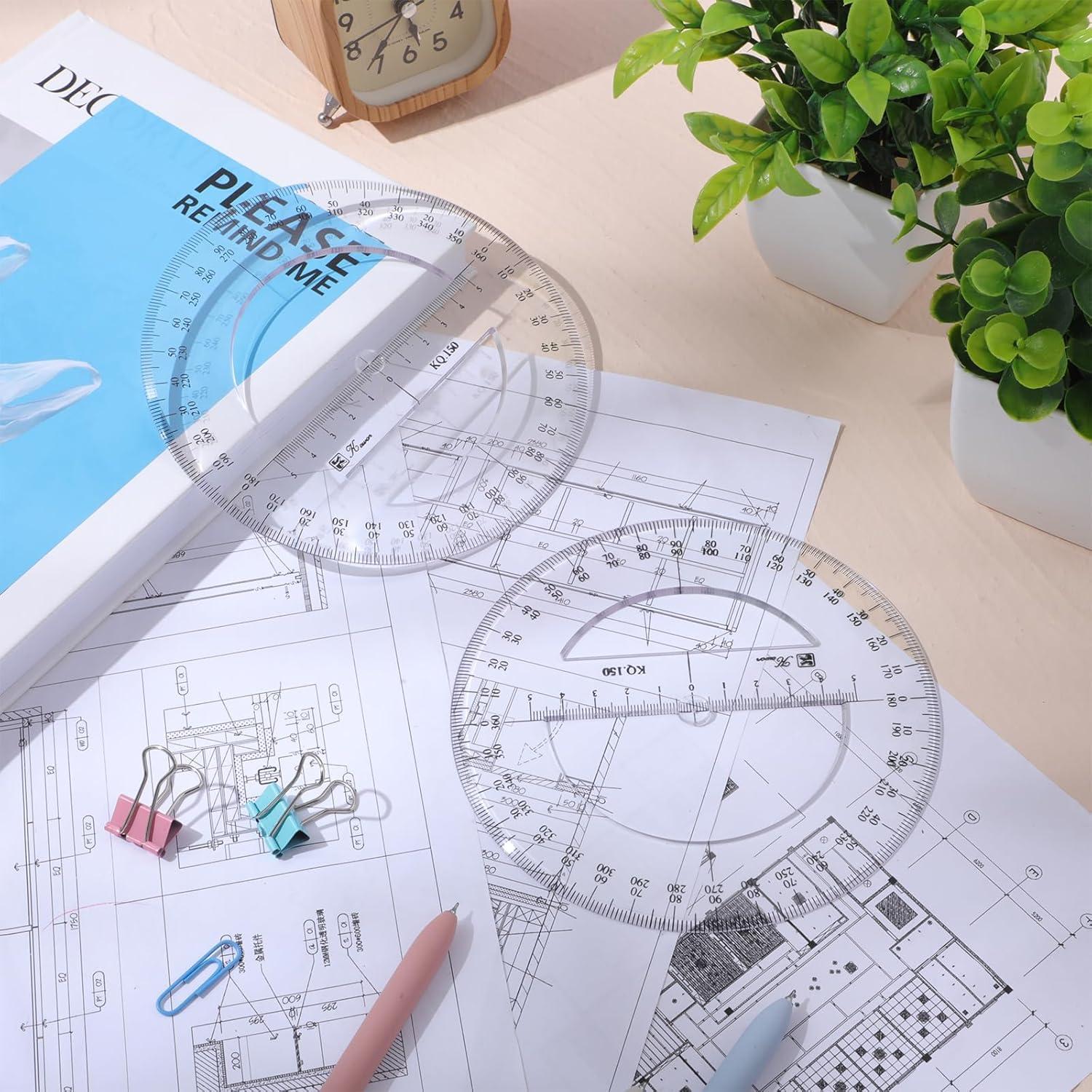 Juego de 2 Transportadores Zonon 15.24 cm Plástico Transparente